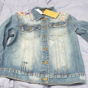 Driftwood denim embroidered jacket M